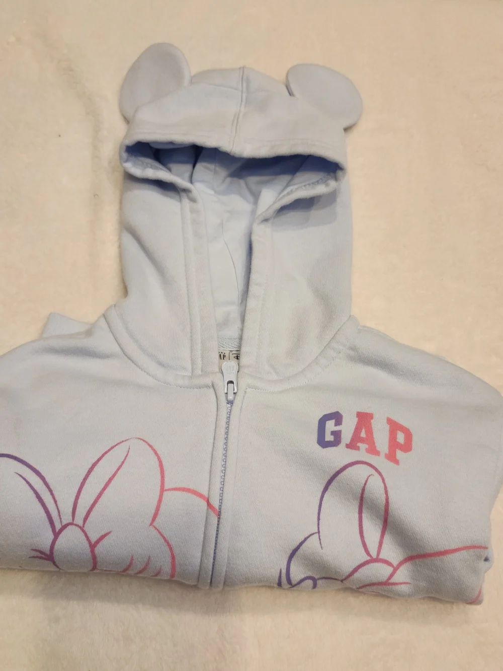 Disney GAP Girls 3T Hooded Zip Up Fleece Lined Swearshirt [V2]